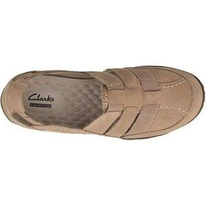 Clarks Womens Haley Stork Fisherman Sandals Sze 10M Tan Leather Comfort Outdoors